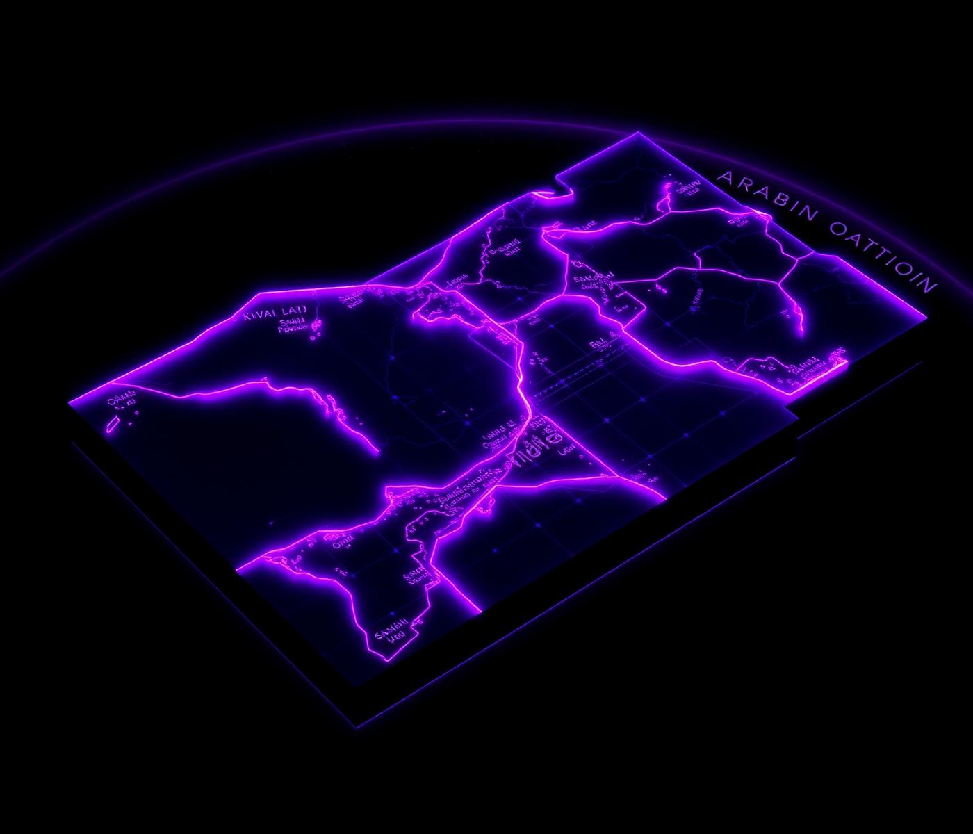 GCC region map